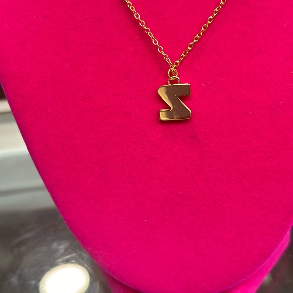 80's Retro Alphabet Z Charm Necklace new no‎ tag - Picture 3 of 5